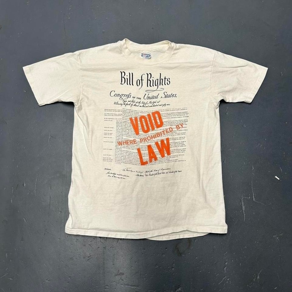 Vintage early 90s single stitch double sided political libertarian party tshirt
